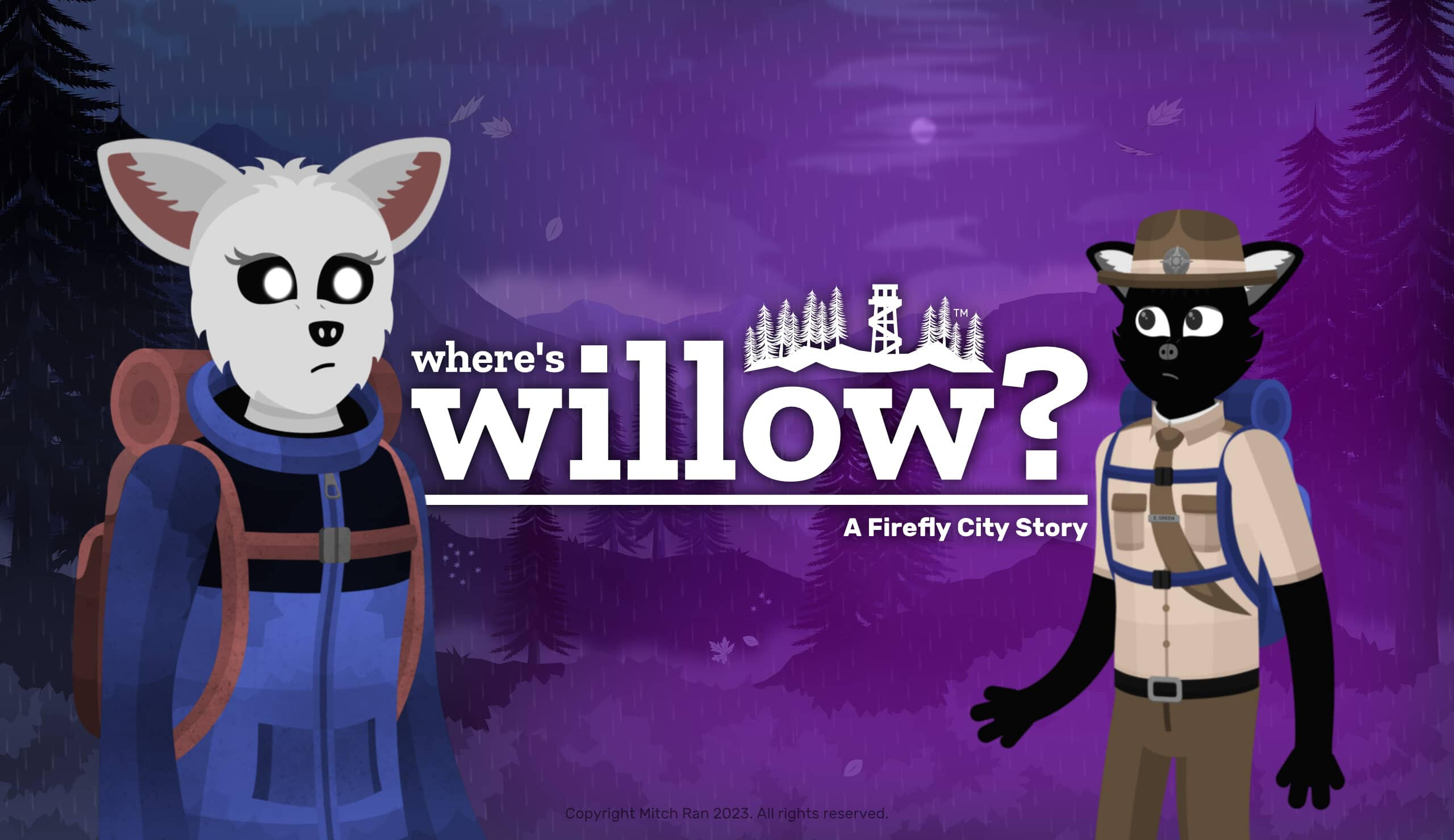 A promotional thumbnail for Where's Willow? - A Firefly City Story featuring ghost Willow Brooks and national park ranger Ernest Green.