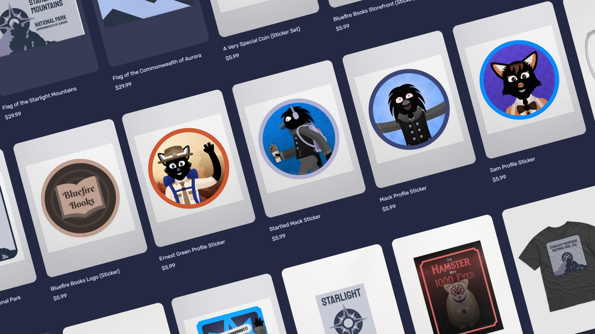 Firefly City Stories shop merch examples